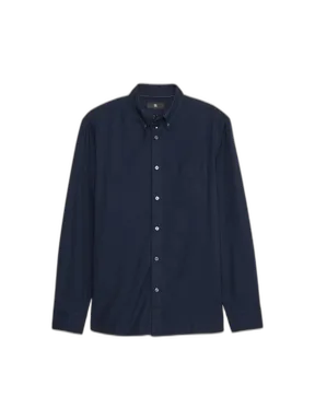 Navy Oxford button-down shirt