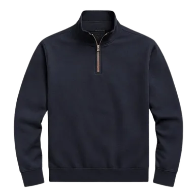 Navy quarter-zip for capsule wardrobe building